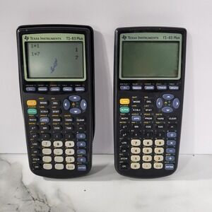 Texas Instruments TI-83 Plus Graphing Calculator Lot of 2